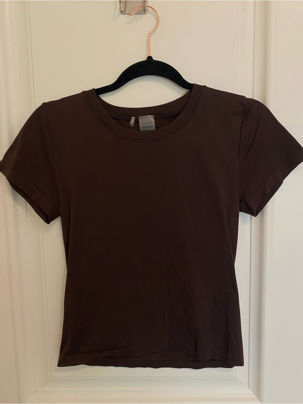 Aritzia Seamless Tee - Chocolate Brown